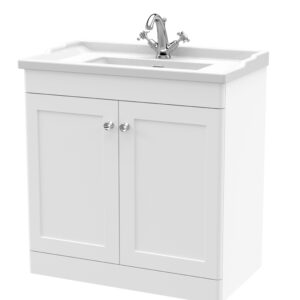 Nuie 800mm Floor Standing 2 Door Vanity & Basin 1TH CLC126F