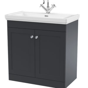 Nuie 800mm Floor Standing 2-Door Vanity & Basin 1TH CLC1426A