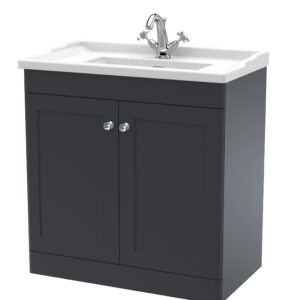 Nuie 800mm Floor Standing 2 Door Vanity & Basin 1TH CLC1426F