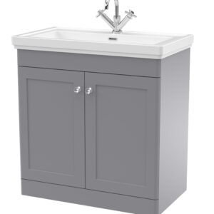 Nuie 800mm Floor Standing 2-Door Vanity & Basin 1TH CLC226A