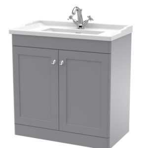 Nuie 800mm Floor Standing 2 Door Vanity & Basin 1TH CLC226F