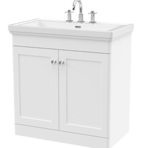 Nuie 800mm Floor Standing 2-Door Vanity & Basin 3TH CLC126B