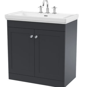 Nuie 800mm Floor Standing 2-Door Vanity & Basin 3TH CLC1426B