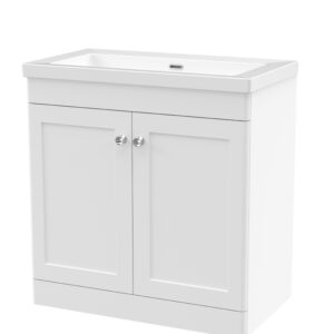 Nuie 800mm Floor Standing 2-Door Vanity with Basin - 0 Tap Hole CLC126K