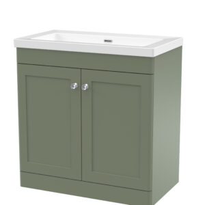 Nuie 800mm Floor Standing 2-Door Vanity with Basin - 0 Tap Hole CLC826K
