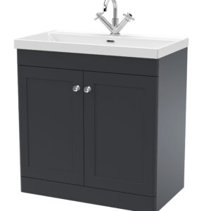 Nuie 800mm Floor Standing 2-Door Vanity with Basin - 1 Tap Hole CLC1426E