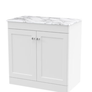 Nuie 800mm Floor Standing 2-Door Vanity with Marble Top CLC126CMT