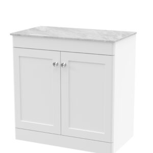 Nuie 800mm Floor Standing 2-Door Vanity with Marble Top CLC126GMT