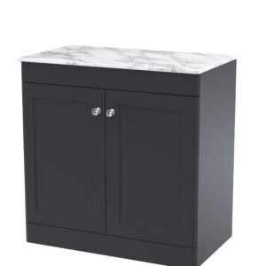 Nuie 800mm Floor Standing 2-Door Vanity with Marble Top CLC1426CMT