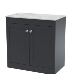 Nuie 800mm Floor Standing 2-Door Vanity with Marble Top CLC1426GMT