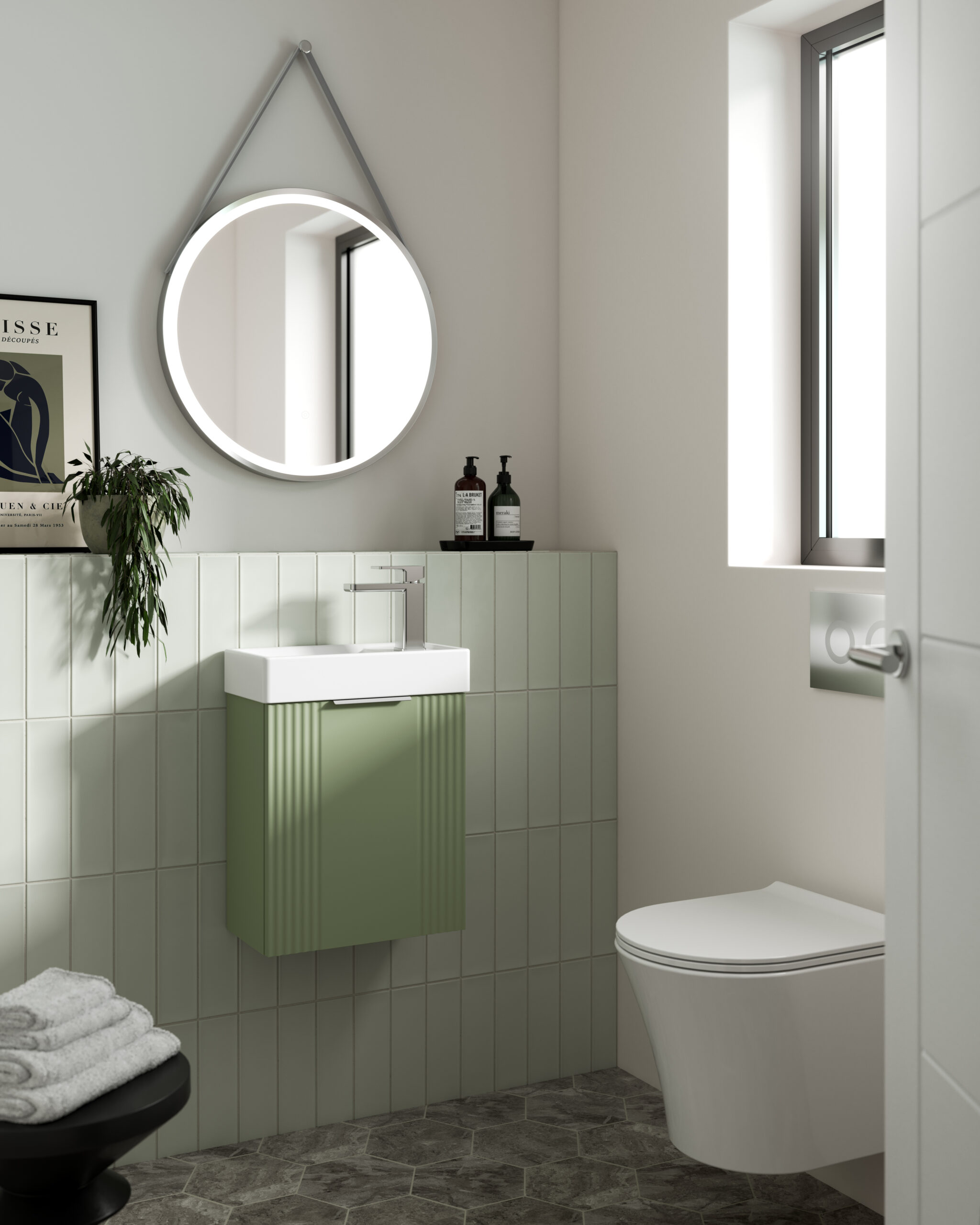 Nuie 800mm Round Illuminated Mirror LQ723 - Image 3