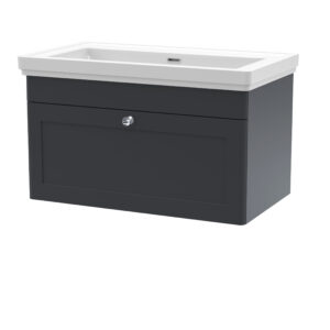 Nuie 800mm Wall Hung 1 Drawer Vanity & Basin 0TH CLC1496H