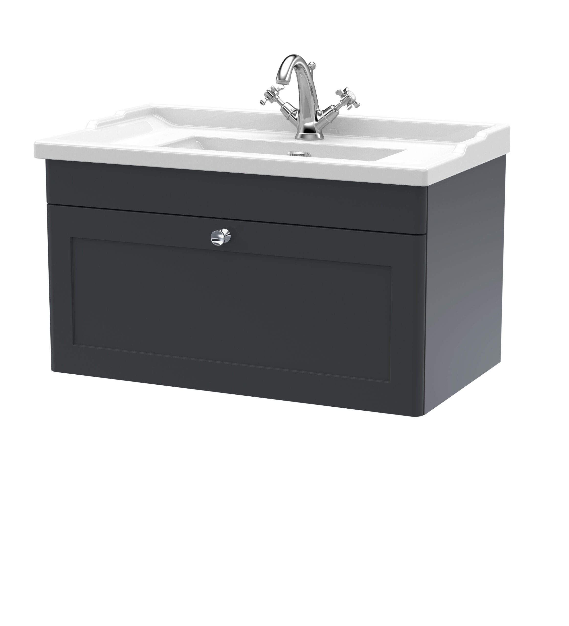 Nuie 800mm Wall Hung 1 Drawer Vanity & Basin 1TH CLC1496F