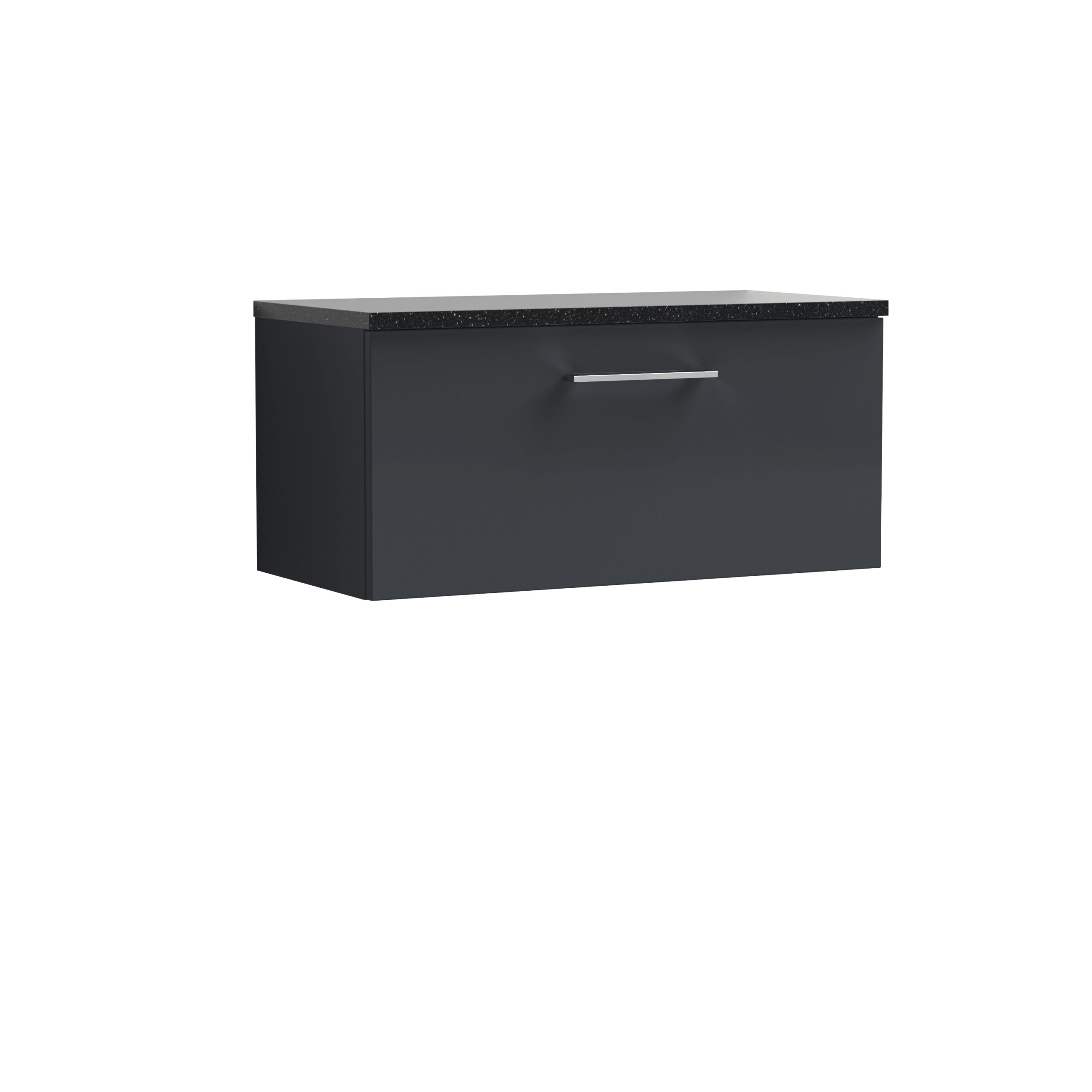 Nuie 800mm Wall Hung 1 Drawer Vanity & Laminate Top ARN1425LSB