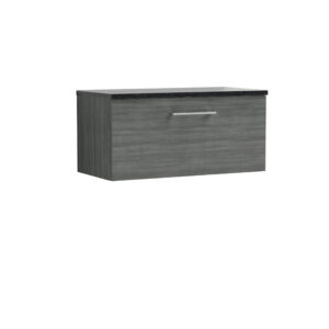 Nuie 800mm Wall Hung 1 Drawer Vanity & Laminate Top ARN525LSB