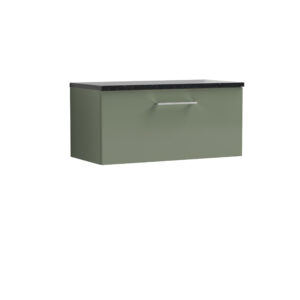 Nuie 800mm Wall Hung 1 Drawer Vanity & Laminate Top ARN825LSB