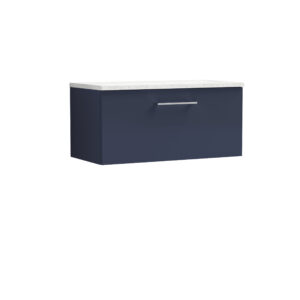 Nuie 800mm Wall Hung 1-Drawer Vanity & Laminate Worktop ARN2925LSW