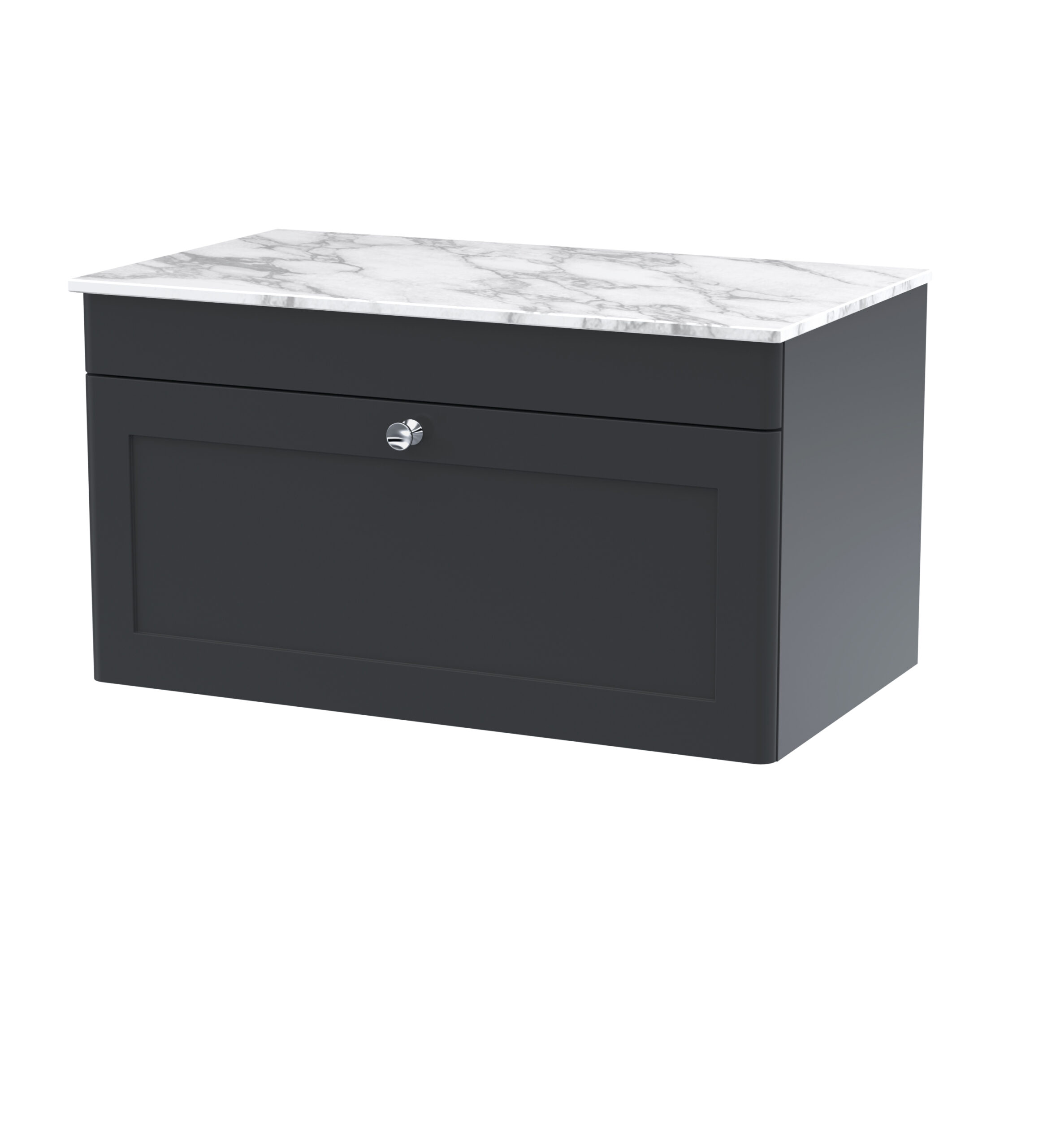 Nuie 800mm Wall Hung 2-Door Vanity with Marble Top CLC1496CMT