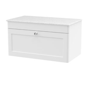 Nuie 800mm Wall Hung 2-Door Vanity with Marble Top CLC196WMT