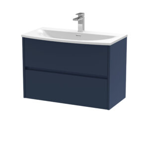 Nuie 800mm Wall Hung 2-Drawer Unit & Basin 4 HAV2906G