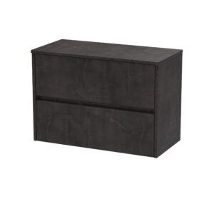 Nuie 800mm Wall Hung 2 Drawer Unit & Worktop HAV2606W