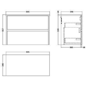 Nuie-800mm-Wall-Hung-2-Drawer-Unit-Worktop-HAV2906W-3