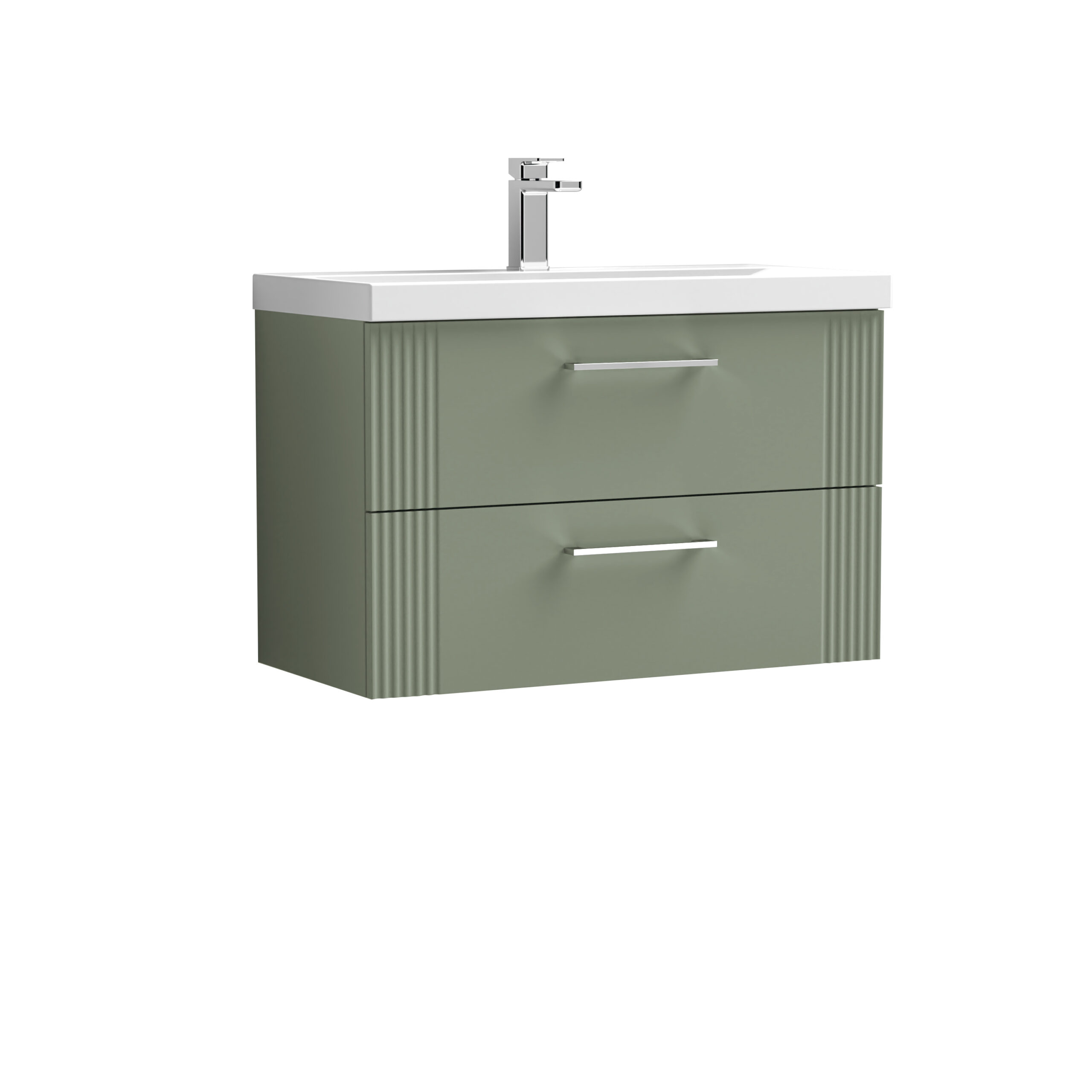 Nuie 800mm Wall Hung 2 Drawer Vanity & Basin 3 DPF895D