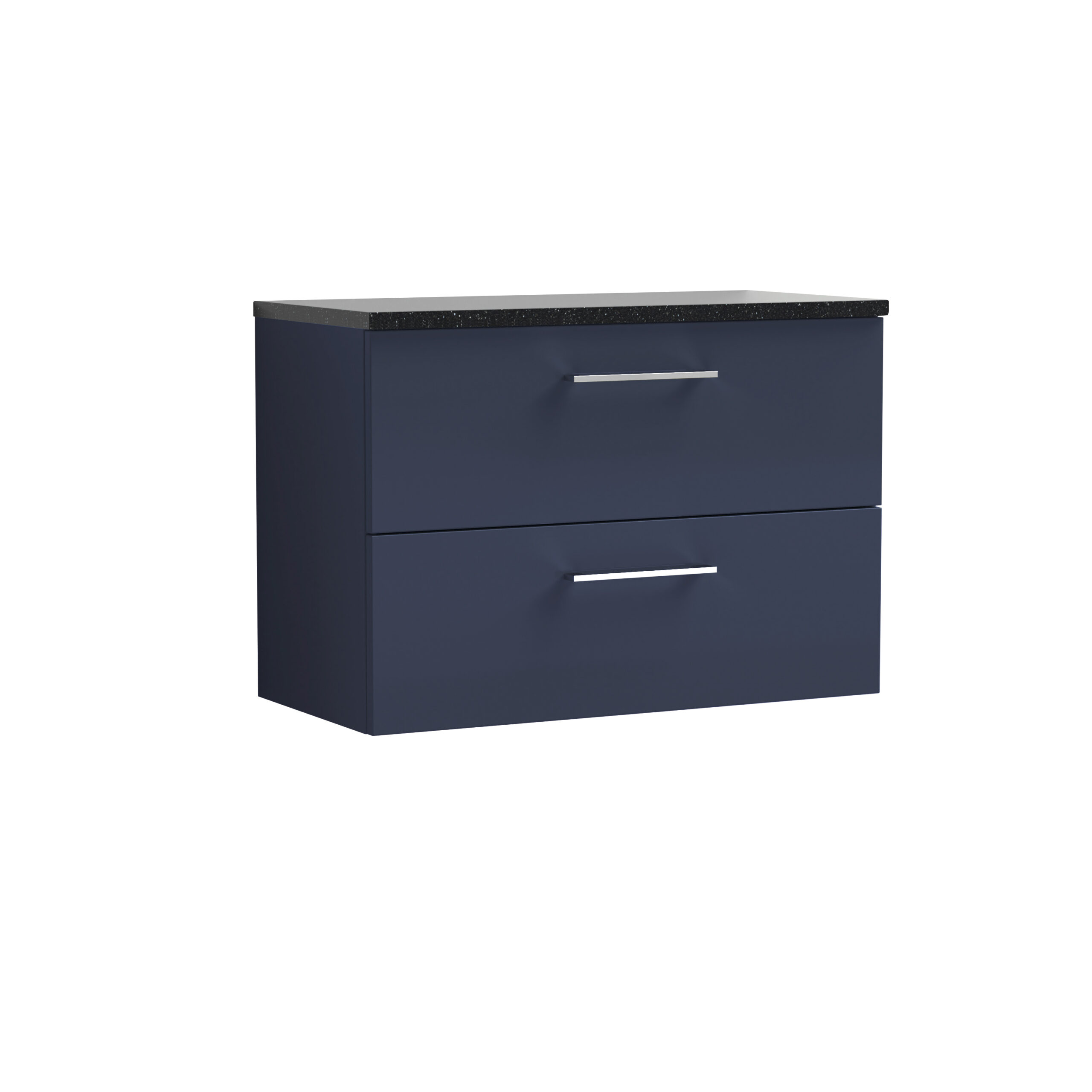Nuie 800mm Wall Hung 2-Drawer Vanity & Laminate Worktop ARN2926LSB