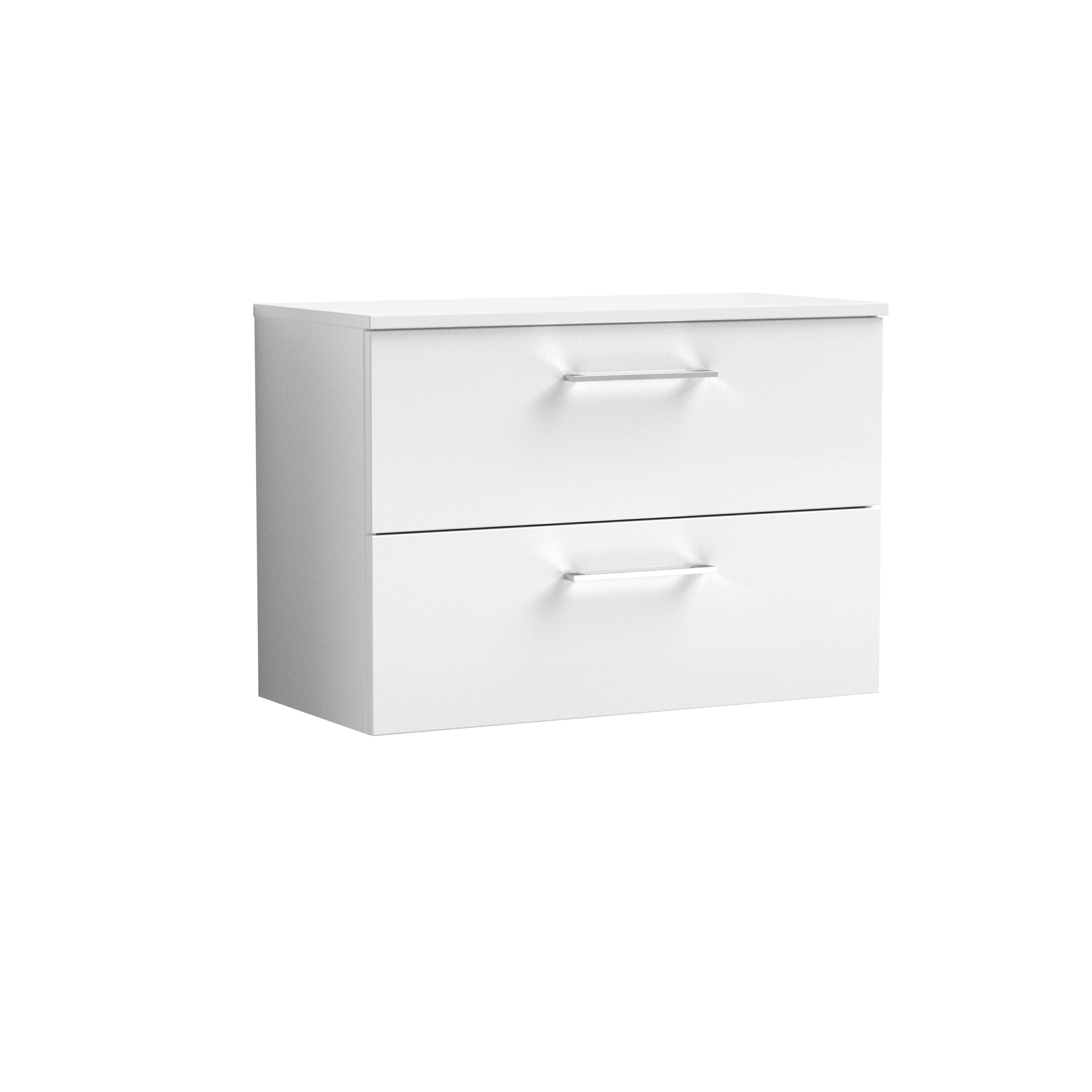 Nuie 800mm Wall Hung 2 Drawer Vanity & Worktop ARN126W