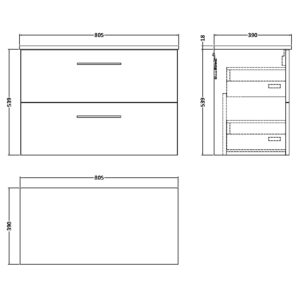 Nuie-800mm-Wall-Hung-2-Drawer-Vanity-Worktop-ARN1426W-3