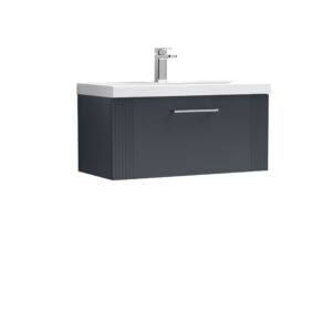 Nuie 800mm Wall Hung Single Drawer Vanity & Basin 1 DPF1496A
