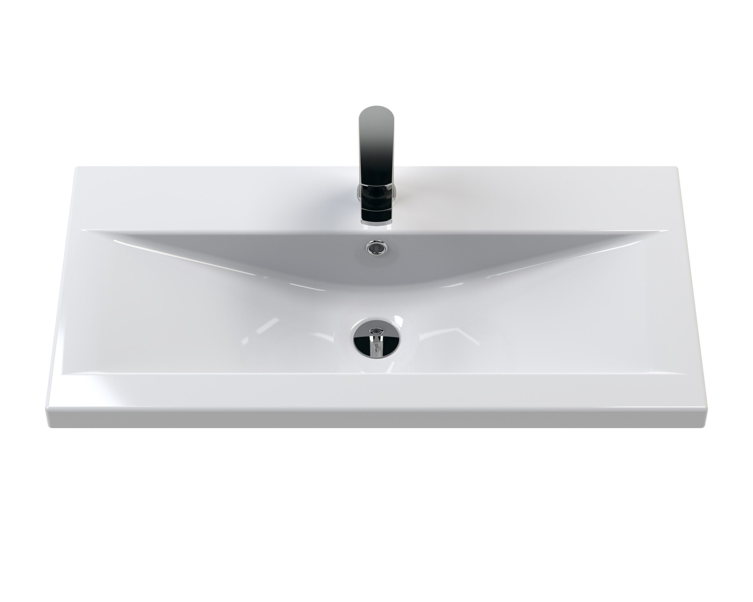 Nuie 800mm Wall Hung Single Drawer Vanity & Basin 1 DPF296A - Image 2