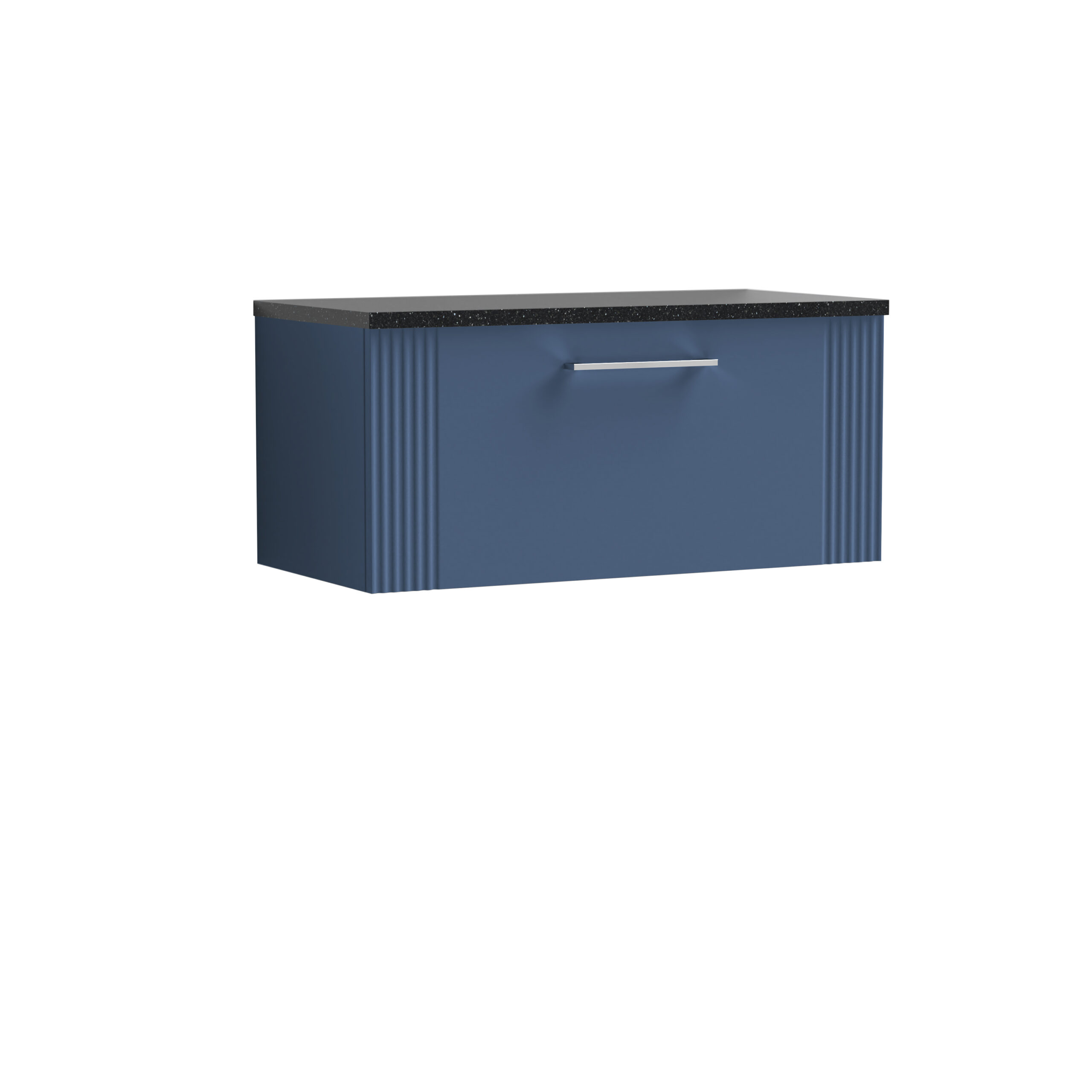 Nuie 800mm Wall Hung Single Drawer Vanity & Laminate Top DPF396LSB