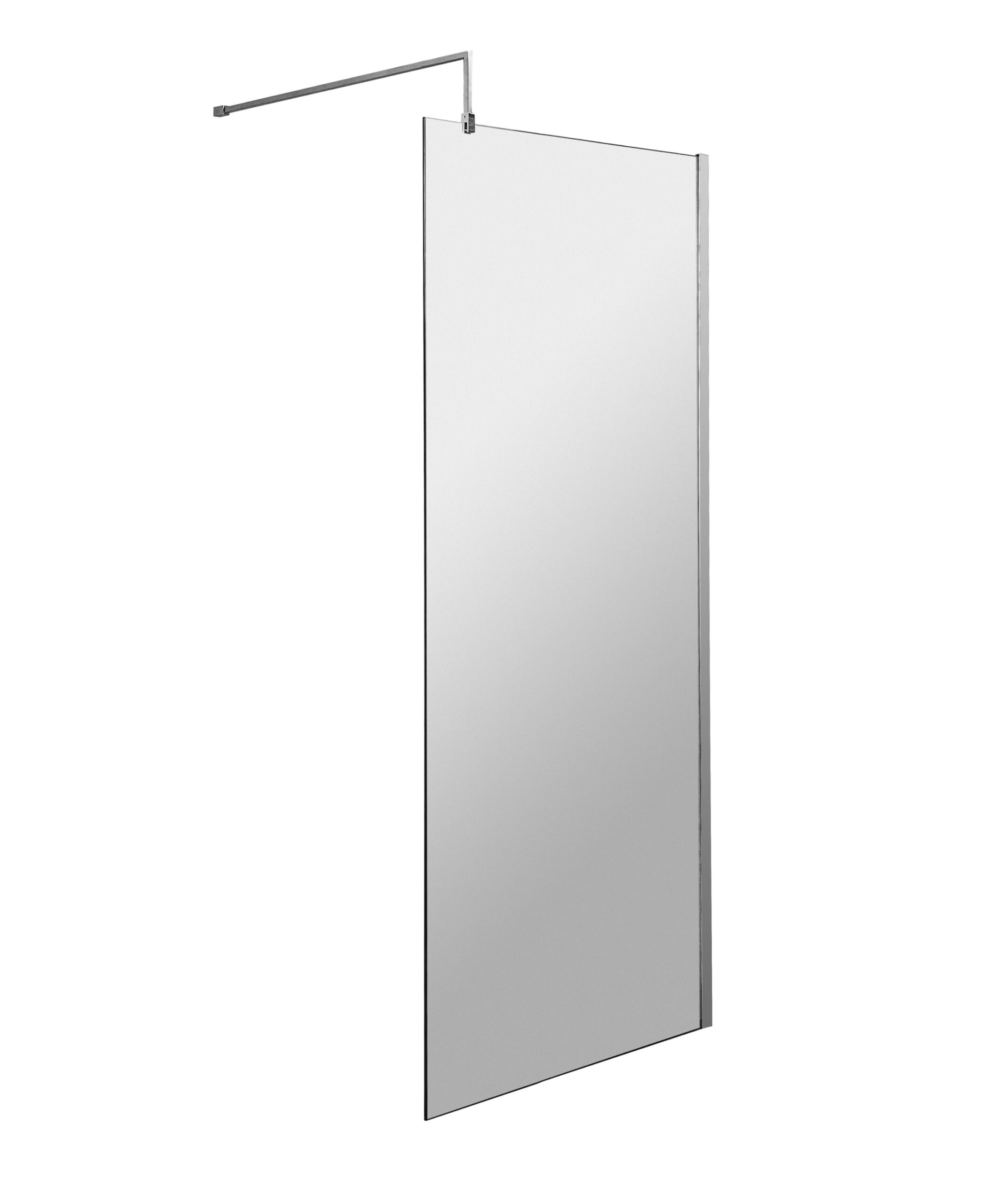 Nuie 800mm Wetroom Screen & Support Bar WRSC080