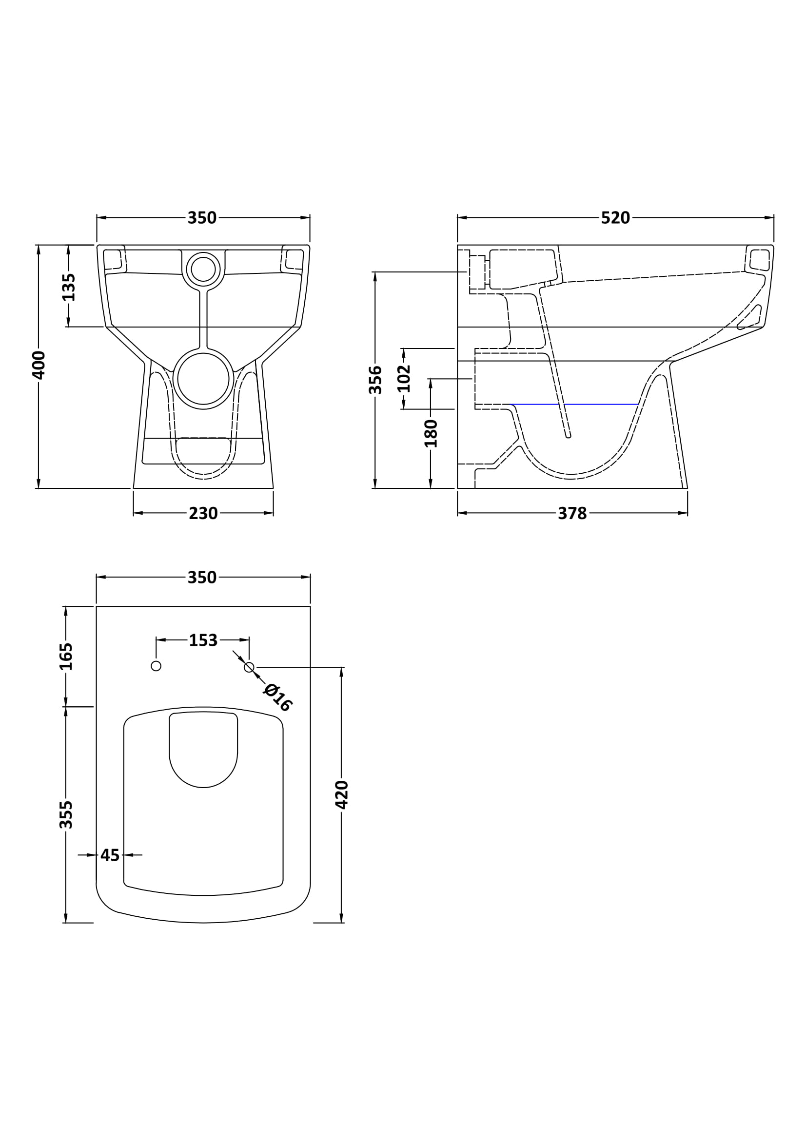 Nuie Back to Wall Pan NCH106B - Image 3