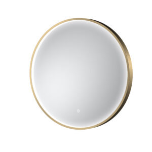 Nuie Brushed Brass Frame LED Mirror - 600mm LQ742