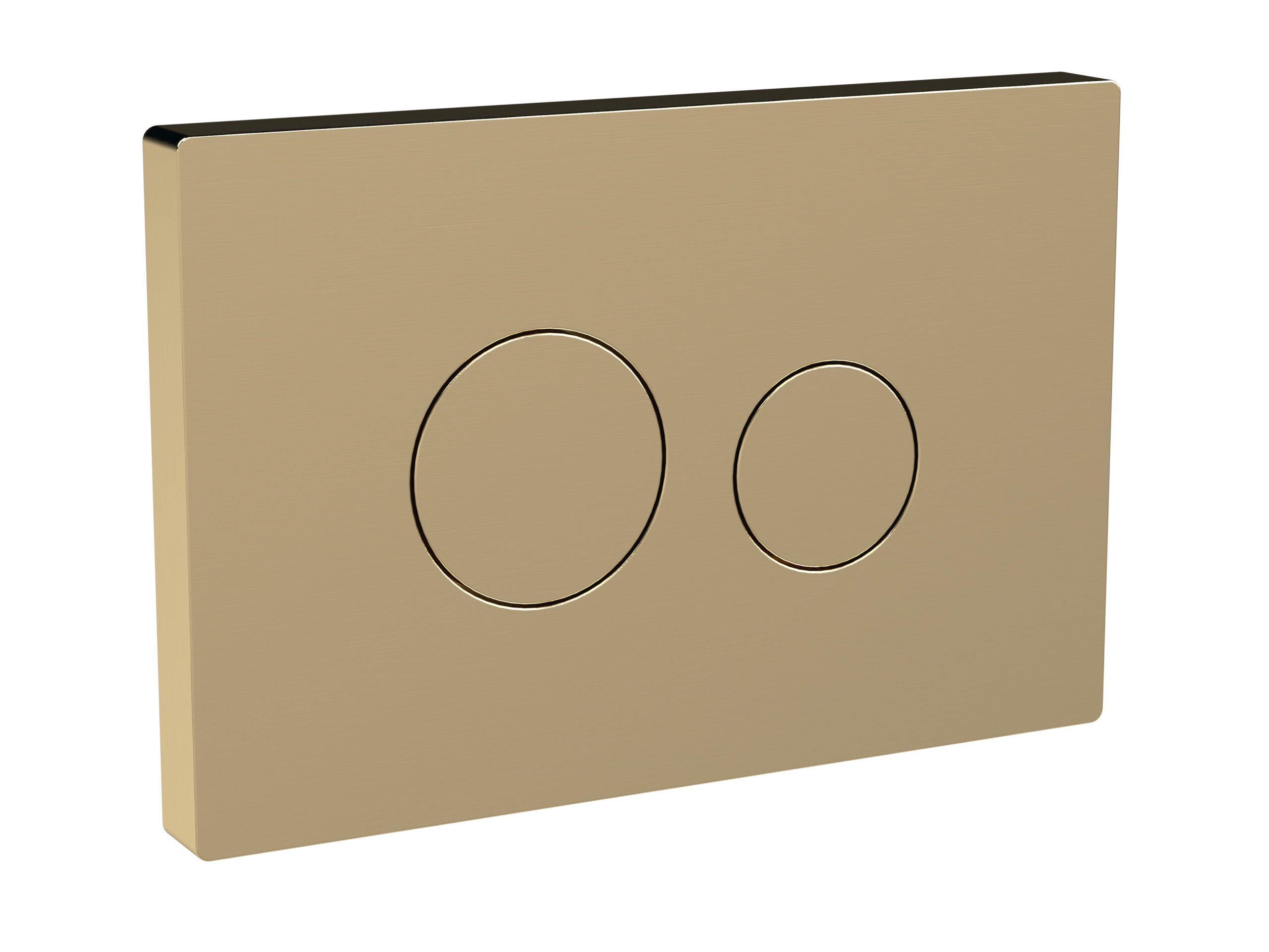 Nuie Brushed Brass Round Plate for Pneumatic Dual Flush MDPP03R