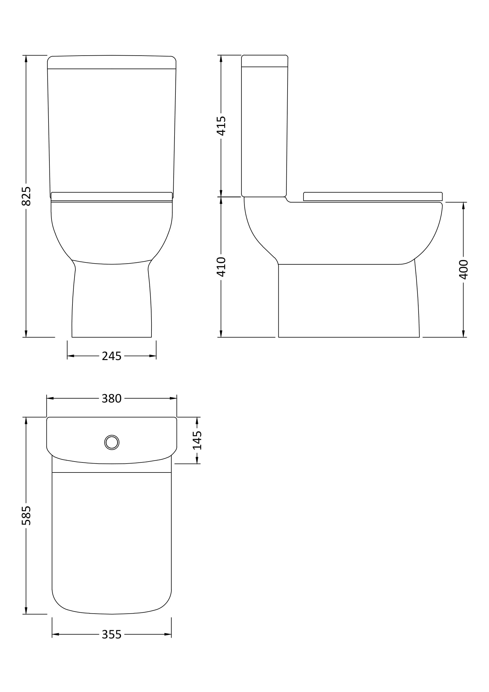 Nuie Compact Semi Flush to Wall WC CPC020 - Image 4