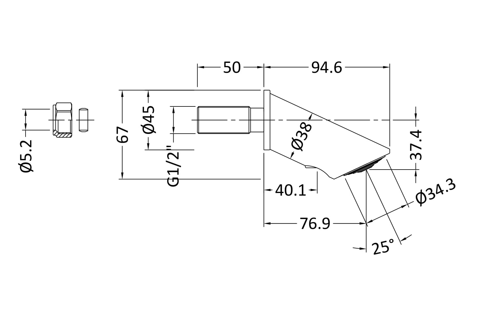 Nuie Concealed Anti-Vandal Fixed Head A3557 - Image 2