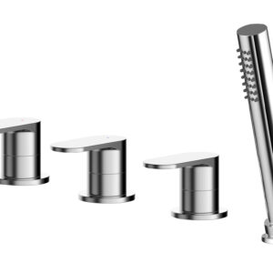 Nuie Deck Mounted 4 Tap Hole Bath Shower Mixer No Spout BIN334