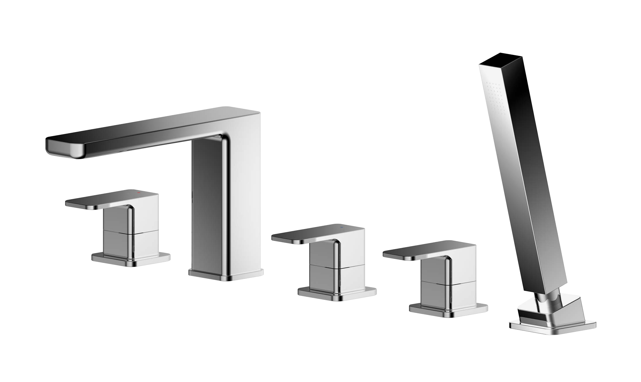 Nuie Deck Mounted 5 Tap Hole Bath Shower Mixer WIN314