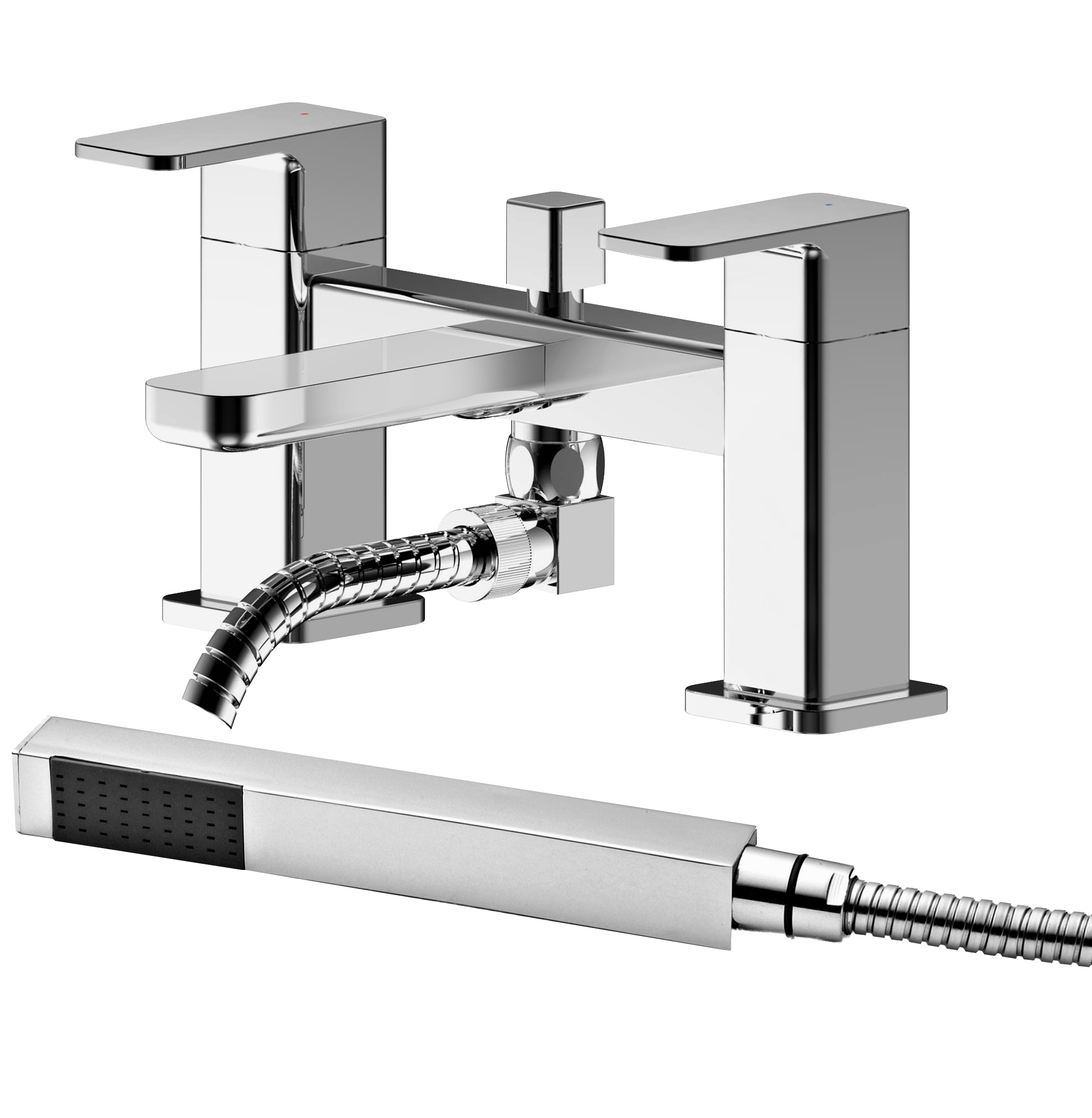 Nuie Deck Mounted Bath Shower Mixer With Kit WIN304