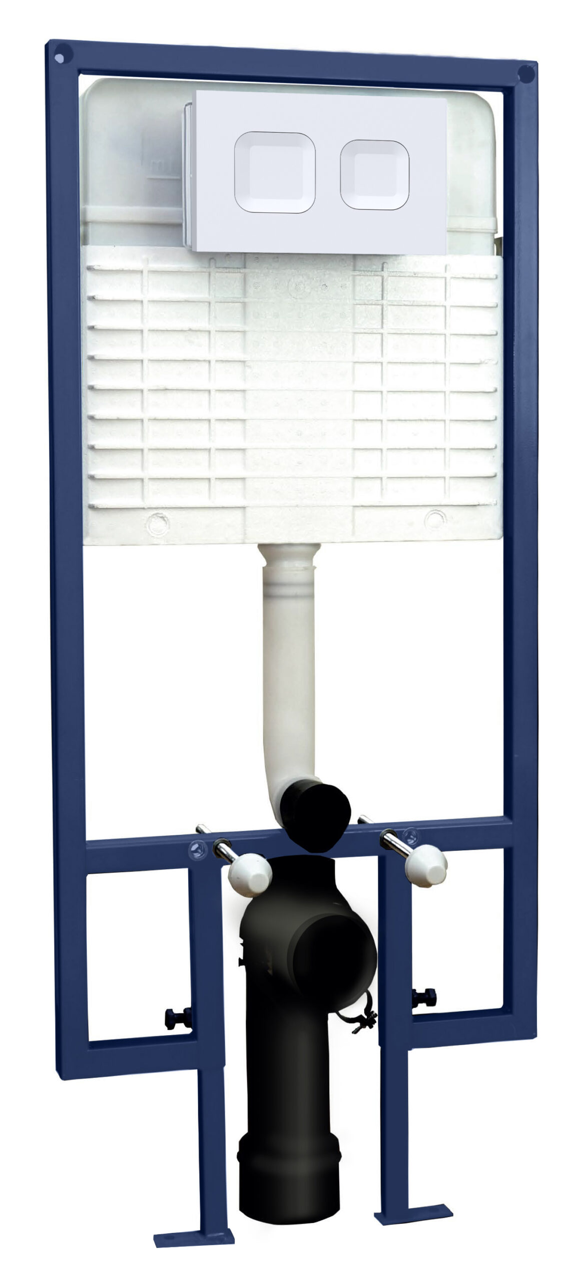 Nuie Dual Flush Concealed Cistern Frame Square Plate XTY109S