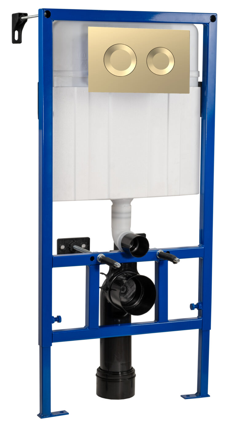 Nuie Dual Flush Concealed Cistern Frame with Round Plate XTY807R