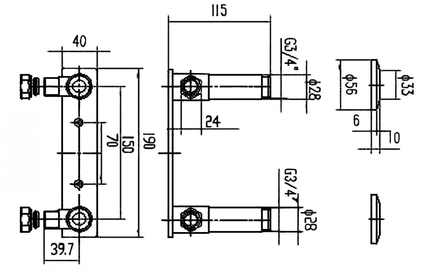 Nuie Fast-Fit Bracket for Bar Thermostats A313 - Image 2