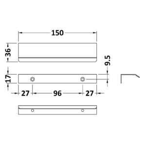 Nuie-Finger-Pull-Handle-150mm-H324-3