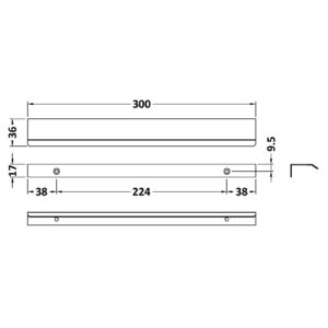 Nuie-Finger-Pull-Handle-300mm-H125-3