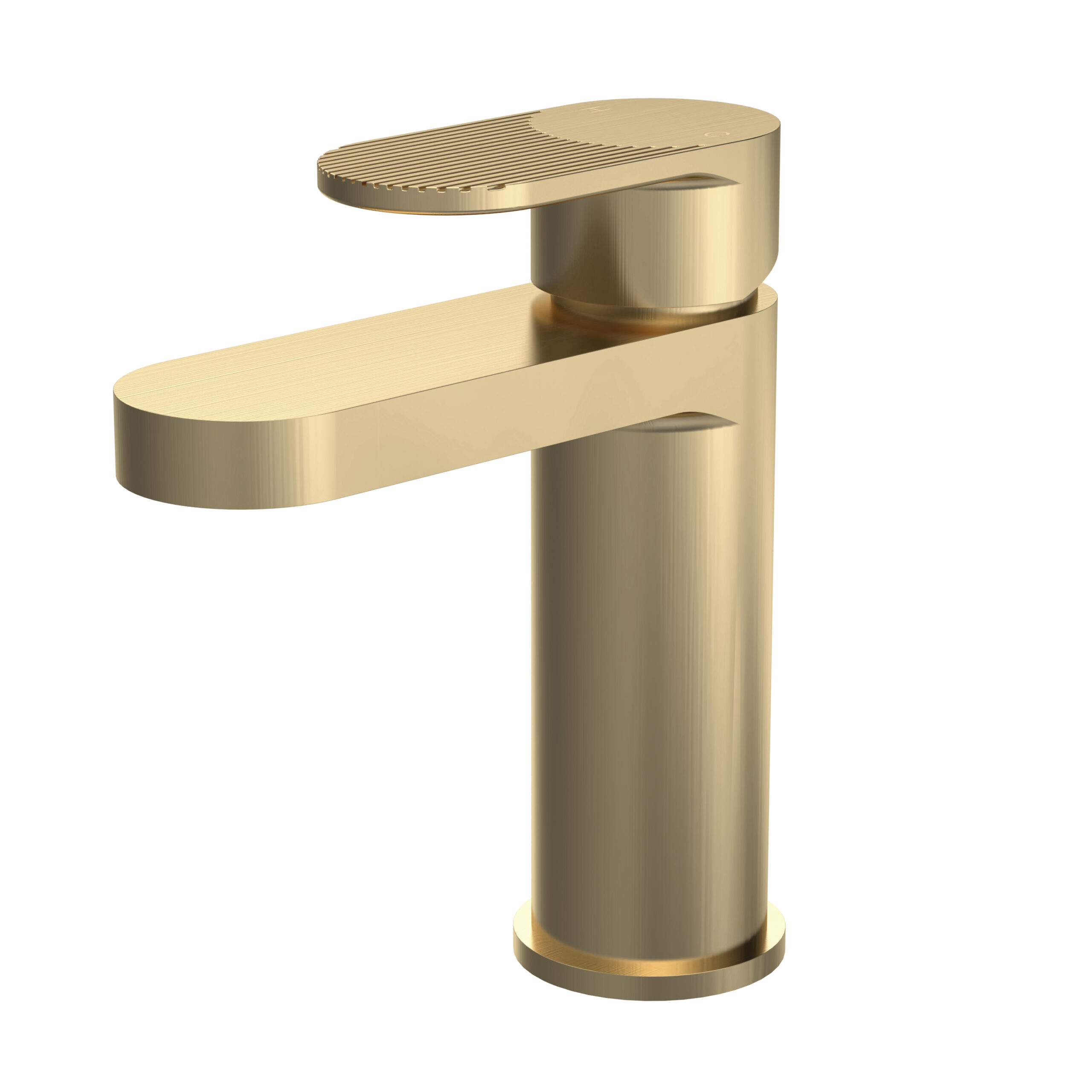 Nuie Fluted Mono Basin Mixer with Push Button Waste BIN805F