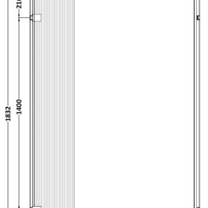 Nuie Fluted Swing Screen 300x1850 GM WRFL18530GM