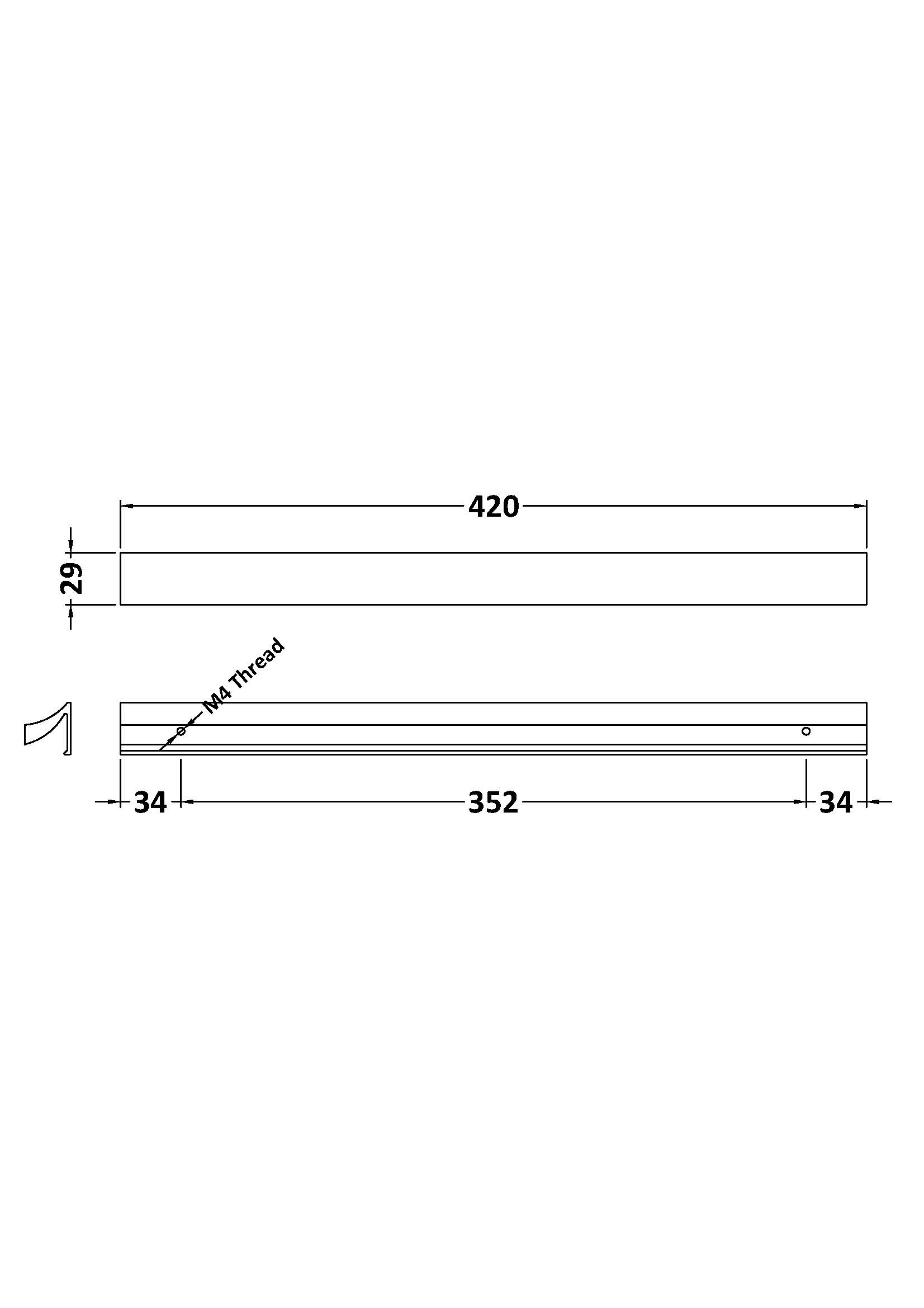 Nuie Handle 420mm H007 - Image 2